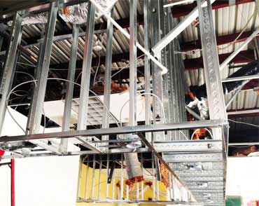Bakery - Steel framing and new interior soffit.